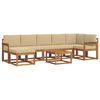 vidaXL Conjunto de Sof&aacute;s para Exterior 8 unid. Natural e Bege