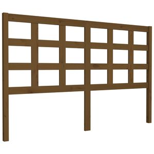 vidaXL Cabeceira de cama 156x4x100 cm pinho maci&ccedil;o castanho mel