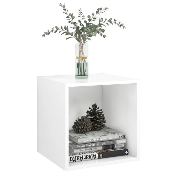 vidaXL Arm&aacute;rios de parede 2pcs 37x37x37 cm derivados de madeira branco