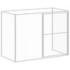 vidaXL Casota cães c/ parque 214x661x181 cm aço galvaniz. cinza-claro