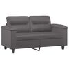 vidaXL Sof&aacute; de 2 lugares 120 cm couro artificial cinza