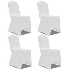 vidaXL Capa extens&iacute;vel para cadeira 4 pcs branco
