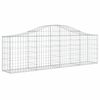 vidaXL Cestos gabi&atilde;o arqueados 18pcs 200x30x60/80 cm ferro galvanizado