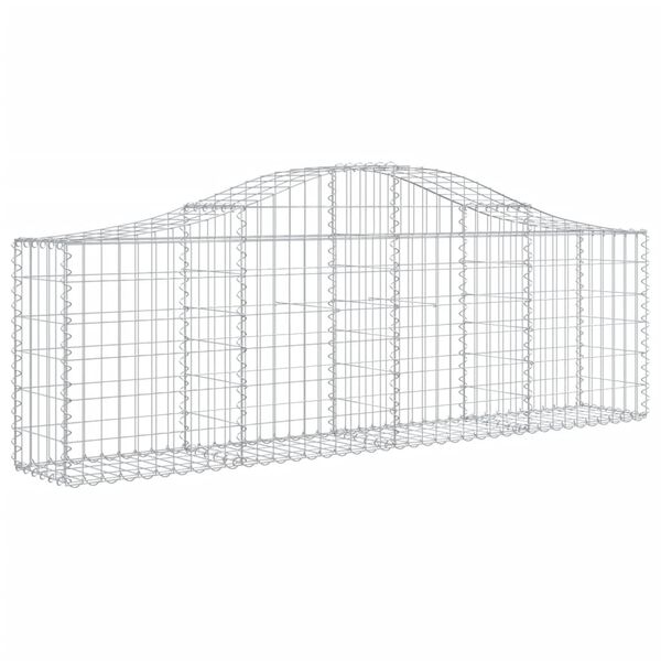 vidaXL Cestos gabi&atilde;o arqueados 18pcs 200x30x60/80 cm ferro galvanizado