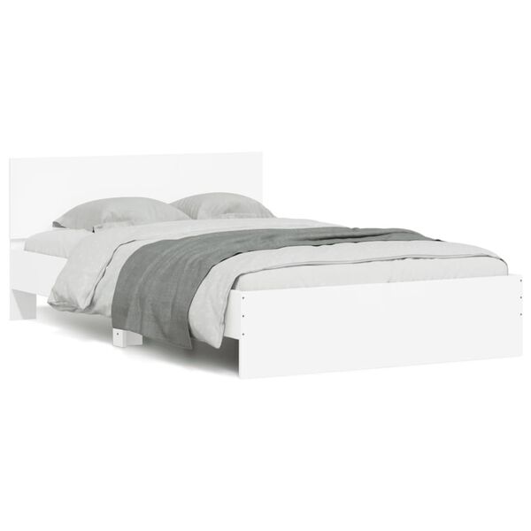 vidaXL Estrutura de cama com cabeceira 120x200 cm branco