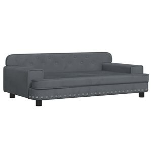 vidaXL Cama para c&atilde;es 90x53x30 cm veludo cinzento-escuro