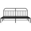 vidaXL Estrutura de cama com cabeceira 200x200 cm metal preto