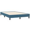vidaXL Cama com molas/colch&atilde;o 120x210 cm veludo azul-escuro