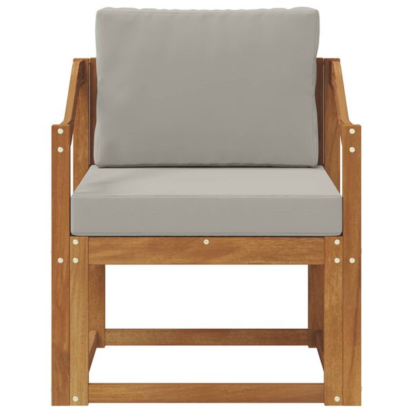 vidaXL Sof&aacute; exterior Madeira de Ac&aacute;cia maci&ccedil;a e Poli&eacute;ster