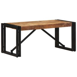vidaXL Mesa de centro 80x40x35 cm madeira de mangueira &aacute;spera maci&ccedil;a