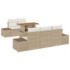 vidaXL Conjunto de Sof&aacute; de Jardim 6 unid. Bege e Creme