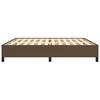 vidaXL Estrutura de cama sem colch&atilde;o 200x200 cm tecido castanho-escuro
