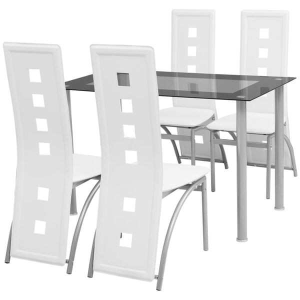 vidaXL Conjunto de jantar 5 pcs branco