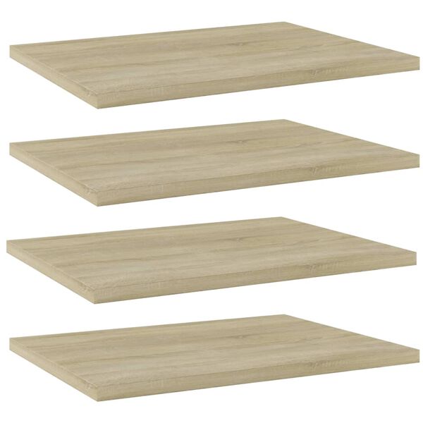 vidaXL Prateleiras estante 4pcs 40x30x1,5cm contraplacado cor carvalho