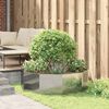 vidaXL Floreira Prateado 120 x 120 x 35 cm A&ccedil;o Galvanizado
