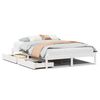 vidaXL Cama sem colch&atilde;o 160x200 cm madeira de pinho maci&ccedil;a branco