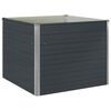 vidaXL Canteiro jardim elevado 100x100x77 cm a&ccedil;o galvanizado antracite