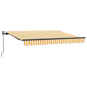 vidaXL Toldo Retr&aacute;til Manual Amarelo 300 x 200 cm tecido