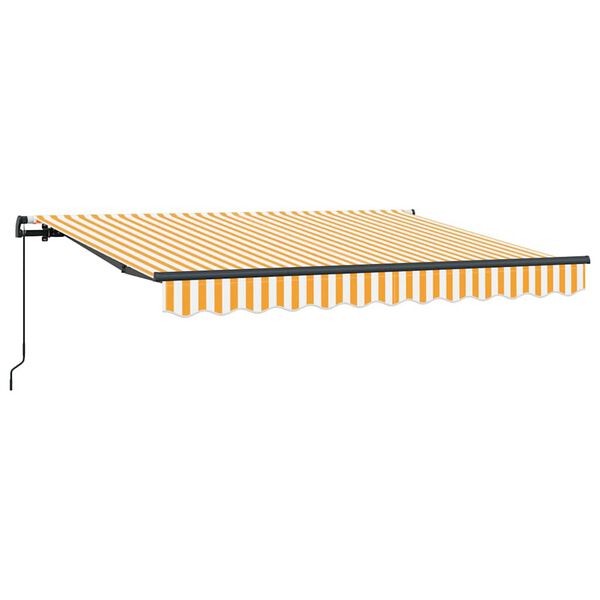 vidaXL Toldo Retr&aacute;til Manual Amarelo 300 x 200 cm tecido