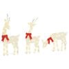 vidaXL Decora&ccedil;&atilde;o de Natal renas 3 pcs 90 LEDs branco quente