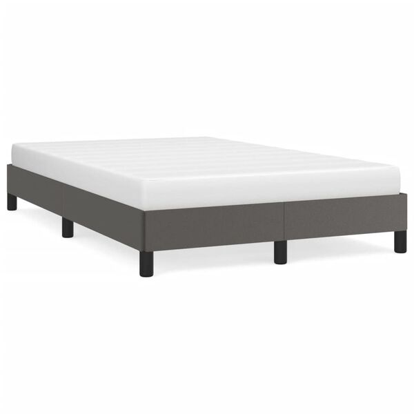 vidaXL Estrutura de cama 120x200 cm couro artificial cinzento