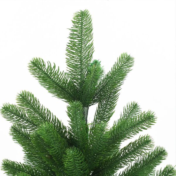 vidaXL Árvore Natal artificial pré-iluminada c/ bolas 210 cm verde