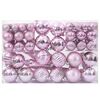 vidaXL Enfeites de Natal 98 pcs &Oslash;3/4/6 cm rosa