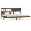 vidaXL Estrutura de cama 200x200 cm pinho maci&ccedil;o castanho mel