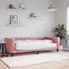 vidaXL Sof&aacute;-cama com colch&atilde;o 90x200 cm veludo rosa