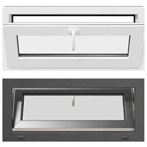 vidaXL Janela de por&atilde;o RISOR 90 x 40 cm PVC e Vidro