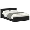 vidaXL Estrutura de Cama com Armazenamento Preto 160 x 200 cm