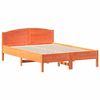 VidaXL Cama sem colch&atilde;o 140x190 cm pinho maci&ccedil;o castanho-mel