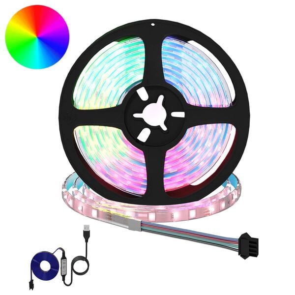 vidaXL Fita LED 4 pcs Preto e Transparente 210 x 0,8 x 0,3 cm