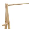 vidaXL Cabide com prateleiras e rodas 132x45,5x155,5 cm bambu