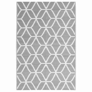 vidaXL Tapete de exterior 140x200 cm ARAKIL PP cinzento