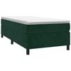 vidaXL Cama com molas/colch&atilde;o 90x190 cm veludo verde-escuro