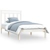 vidaXL Estrutura de cama 100x200 cm madeira maci&ccedil;a branco