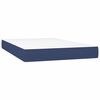 vidaXL Cama box spring c/ colch&atilde;o e LED 120x190 cm tecido azul