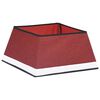 vidaXL Saia para &aacute;rvore de Natal 48x48x25 cm vermelho e branco