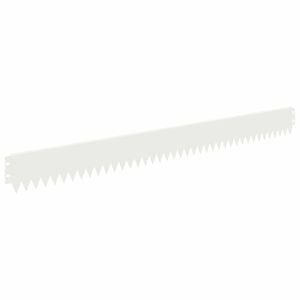 vidaXL Acabamento para Gramado 10 unid. 103 x 10 cm A&ccedil;o Branco