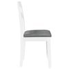 vidaXL Cadeiras de jantar com almofadões 2 pcs madeira maciça branco