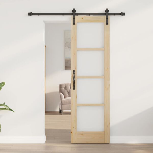 vidaXL Porta Deslizante ORKDAL Natural 61 x 198,5 cm