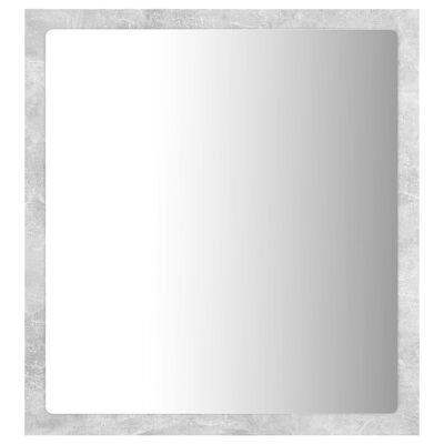vidaXL Espelho casa de banho c/ LED 40x8,5x37cm acrílico cinza cimento