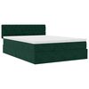 vidaXL Estrutura de cama otomana com colch&atilde;o 140x190cm verde escuro