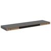 vidaXL Prateleira de parede suspensa 90x23,5x3,8 cm MDF cinzento