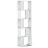 vidaXL Estante com 5 prateleiras derivados de madeira branco