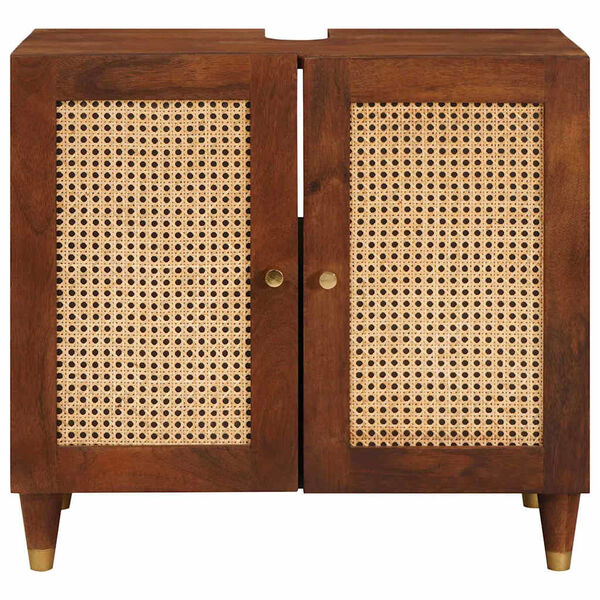 vidaXL Arm&aacute;rio de lava-lou&ccedil;a com prateleira Castanho 62 x 33 x 58 cm