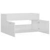 vidaXL Armário lavatório 90x38,5x46 cm contraplacado branco brilhante