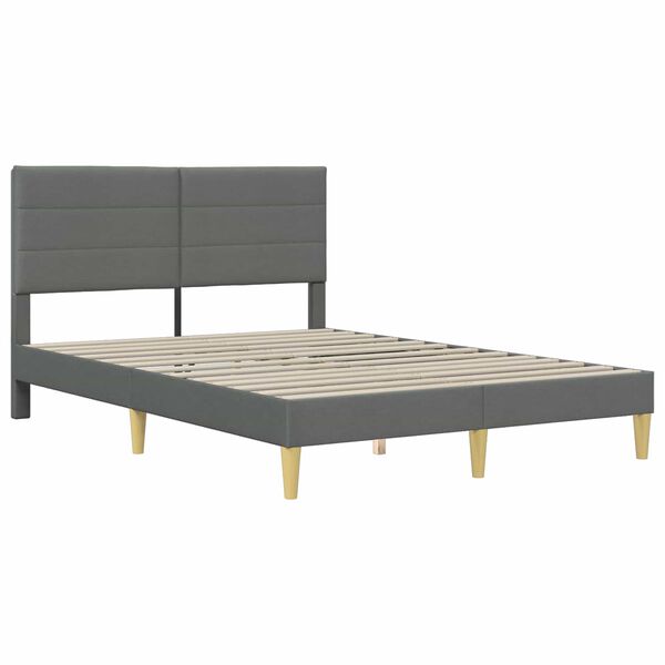vidaXL Estrutura da Cama Cinza Escuro 120 x 200 cm Poli&eacute;ster