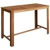 vidaXL Mesa de bar em madeira de ac&aacute;cia maci&ccedil;a 150x70x105 cm